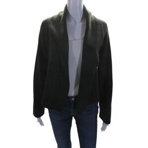 Cecile Jeffrey Womens Gray Cowl Neck One Button Cardigan Sweater Top Size S